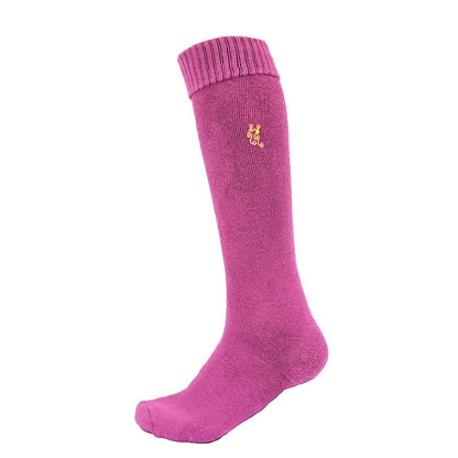 Bambini Knee high socks Magenta side