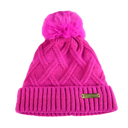 Gorros con pompones para mujer