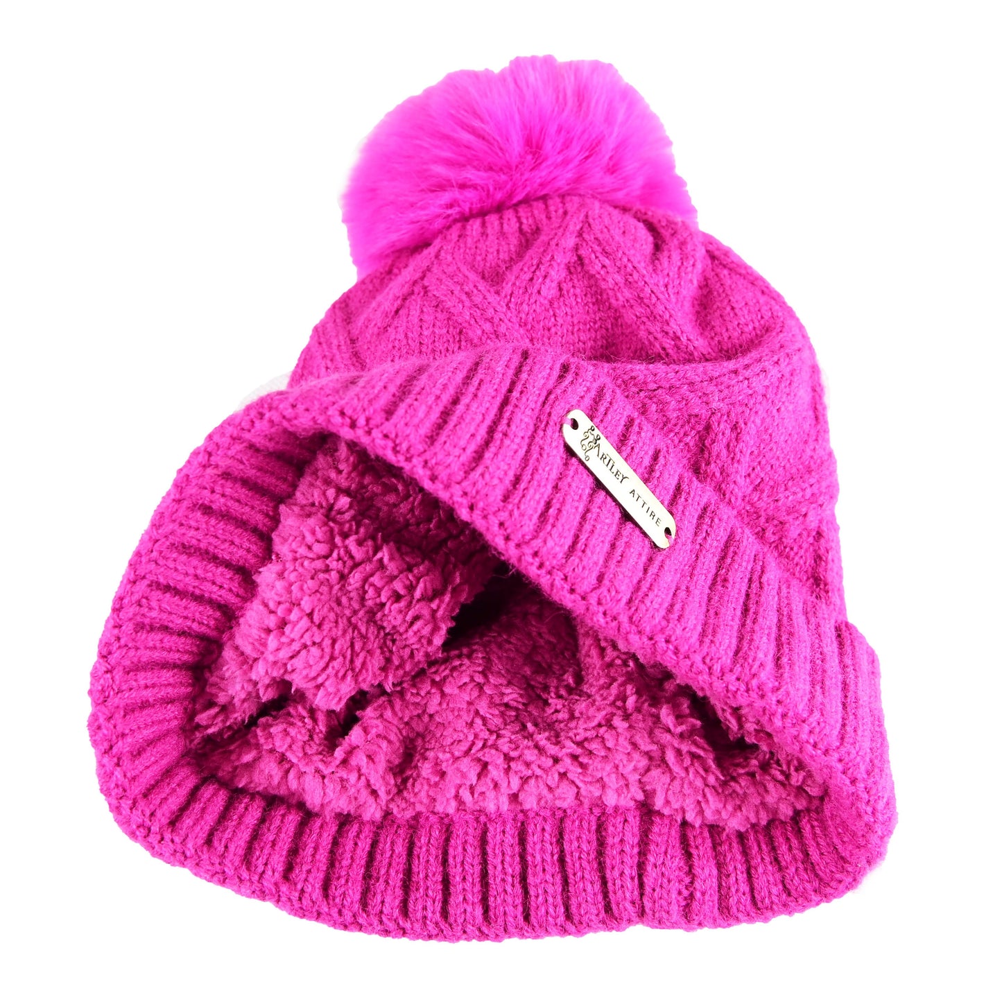 Gorros con pompones para mujer